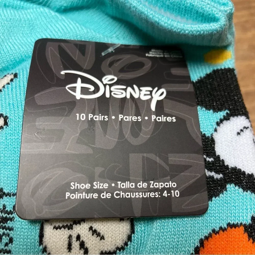 Disney Character Low Cut Socks 10 Pairs NWT Mickey Mouse Donald Duck